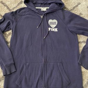 VS PINK Dallas Cowboys zip up bling sweatshirt